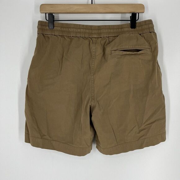 Everlane Shorts Size Medium Mens Khaki Brown Pull On Drawstring Chino Button Fly - Picture 4 of 7